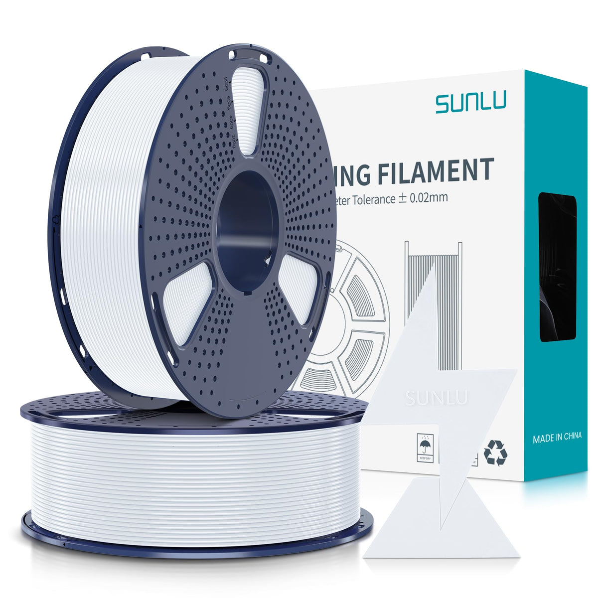 SUNLU High Speed PLA Filament Mini Pack, 30mm/s - 600mm/s Print Range, High Flow Speedy 3D Printer PLA Filament Bundle, 250g/Spool, Black+White+Green+Blue+Red+Orange+Yellow+Pink