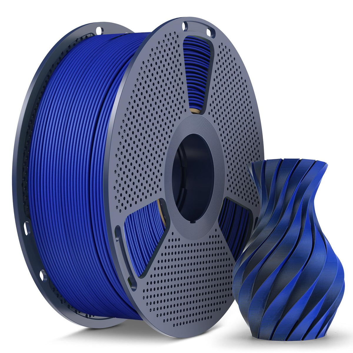Matte PLA Filament 1.75mm, 4kg(8.8lbs) SUNLU 3D Printer Filament, Matte Surface Texture, No Clogging, Less Brittle, Black+White+Klein Blue+Olive Green