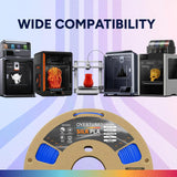 OVERTURE Silk PLA Filament Bundle, Clog-Free Shiny, Metallic Shine 3D Printer Filament, 1kg Spool * 4 Rolls(Silk Gold+Silk Silver+Silk Coppe+Silk Blue-Silver)