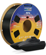 OVERTURE 4KG Bundle PETG 3D Printer Filament 1.75mm, Neatly Wound Durable PETG 4 Pack 1kg(2.2lbs), Strong Toughness Filament, Dimensional Accuracy +/- 0.02mm, Fit Most FDM Printers (Black (4-Pack)