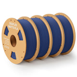 Matte PLA Filament 1.75mm, 3D Printer Filament Dimensional Accuracy +/- 0.02mm, No Clogging, Higher Toughness, Cardboard Spool 3D Filament, 4 Pack Black