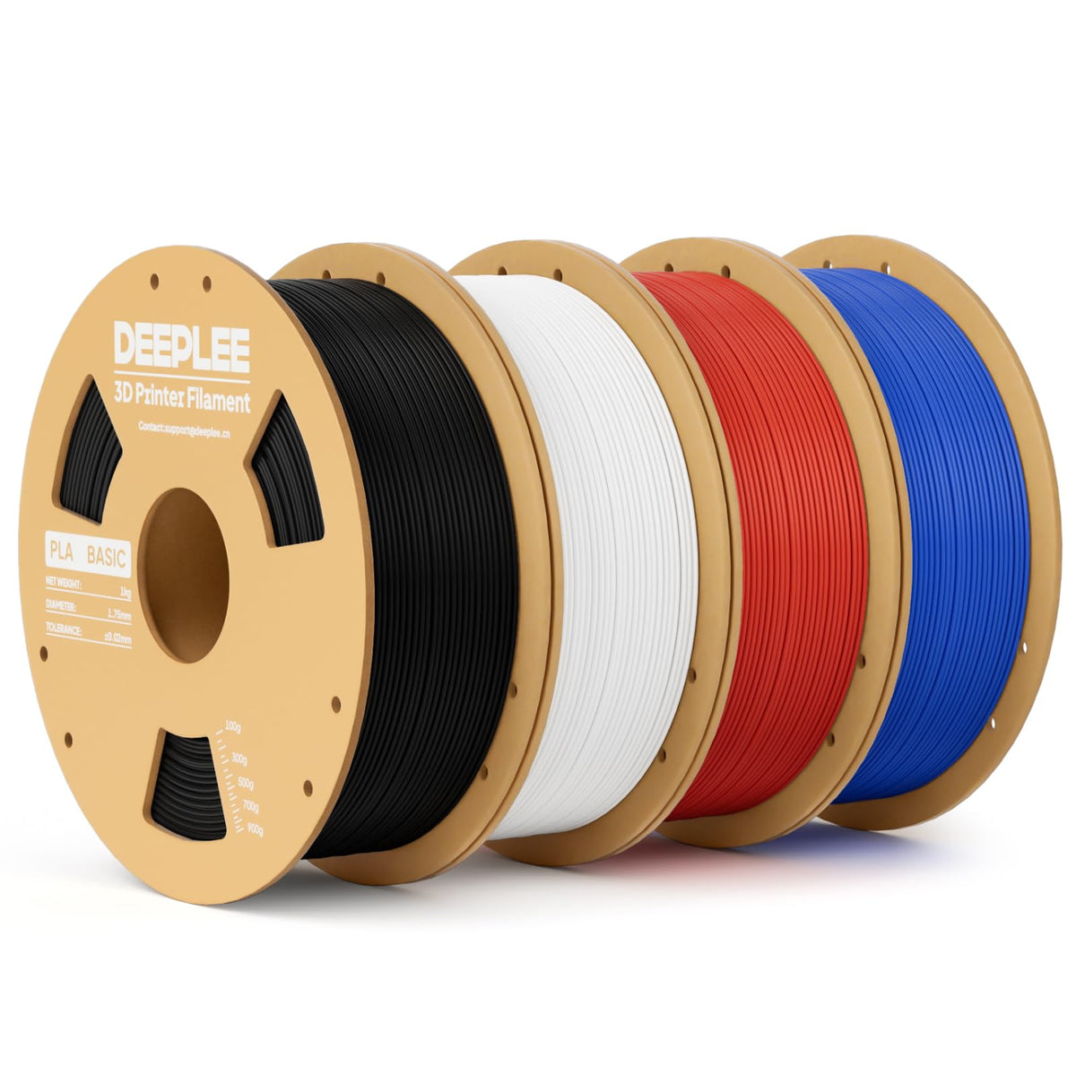 PLA Basic 1.75mm 3D Printer Filament, 3D Printing Filament with Dimensional Accuracy +/- 0.02 mm, Neatly Wound, No Clogging, Best for Beginners, Fits for Most FDM 3D Printers 4KG Black