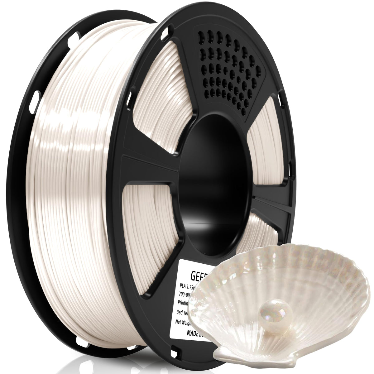 GEEETECH 6KG 3D Printer Filament Bundle - Black PLA Filament 1.75mm ±0.02mm (6 Spools, 1KG Each) - High Precision, Low Warping, 3D Printing Filament Fits Most FDM 3D Printers
