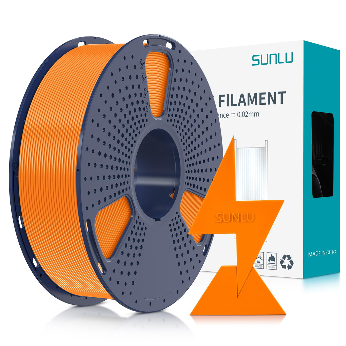 SUNLU High Speed PLA Filament Mini Pack, 30mm/s - 600mm/s Print Range, High Flow Speedy 3D Printer PLA Filament Bundle, 250g/Spool, Black+White+Green+Blue+Red+Orange+Yellow+Pink