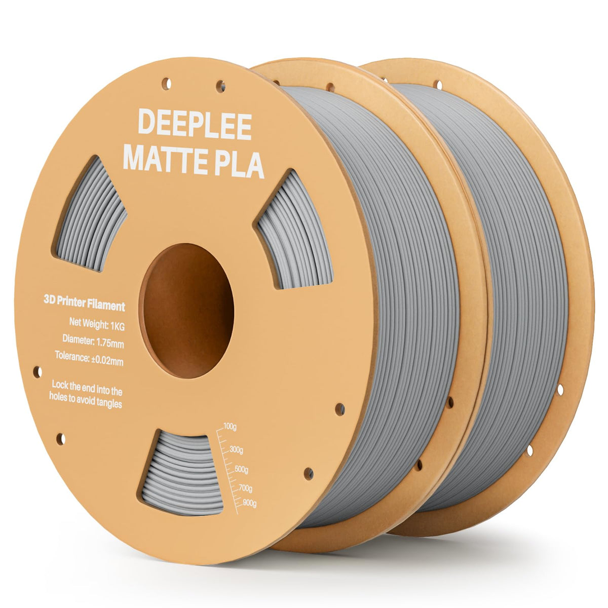 Matte PLA Filament 1.75mm, 3D Printer Filament Dimensional Accuracy +/- 0.02mm, No Clogging, Higher Toughness, Cardboard Spool 3D Filament, 4 Pack Black