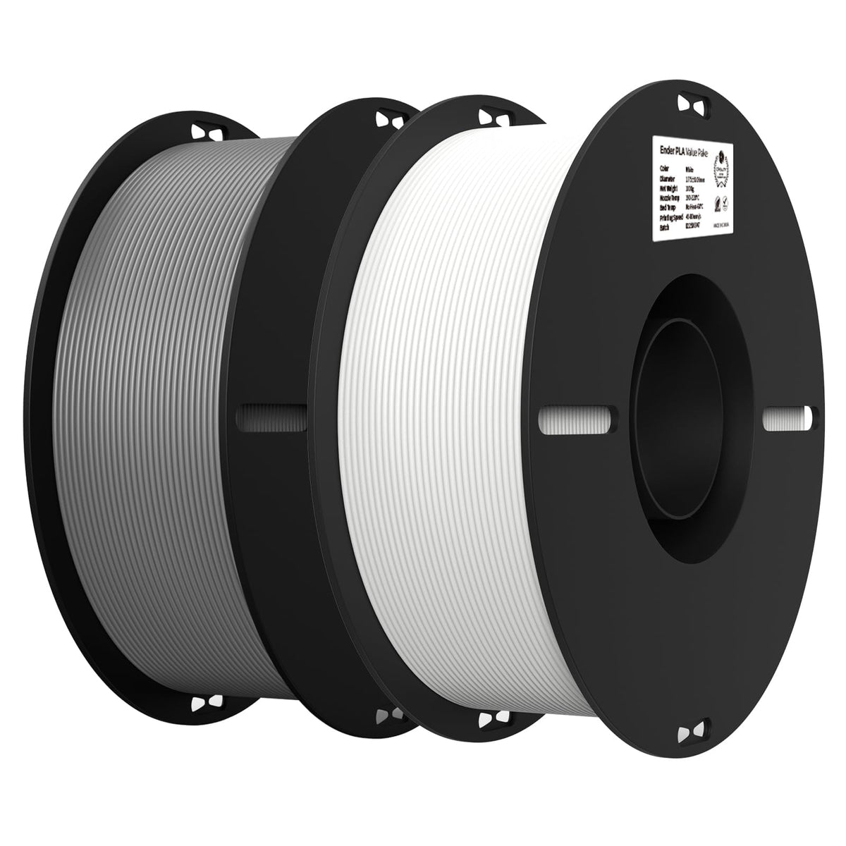 Creality 3D Printer Filament 1.75mm 4KG, PLA Filament Bulk +/- 0.02mm, 4 Pack 1kg Spool(2.2lbs) 3D Printing Filament Fits for Most FDM 3D Printers, Black White Blue Red