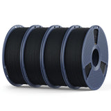 Matte PLA Filament 1.75mm, 4kg(8.8lbs) SUNLU 3D Printer Filament, Matte Surface Texture, No Clogging, Less Brittle, Black+White+Klein Blue+Olive Green