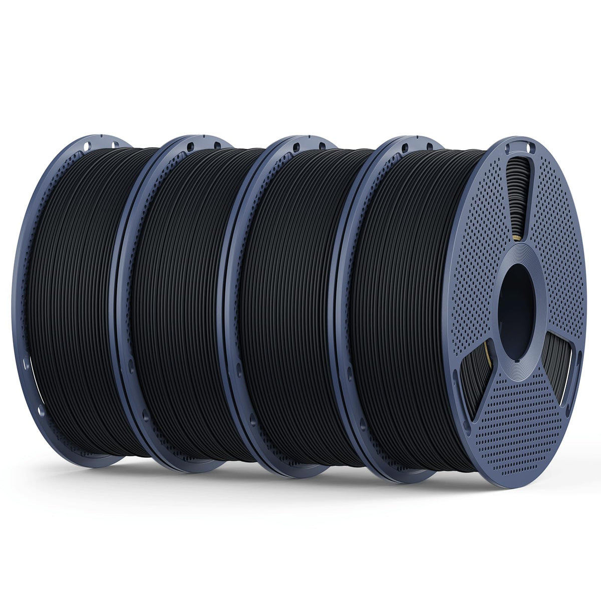 Matte PLA Filament 1.75mm, 4kg(8.8lbs) SUNLU 3D Printer Filament, Matte Surface Texture, No Clogging, Less Brittle, Black+White+Klein Blue+Olive Green
