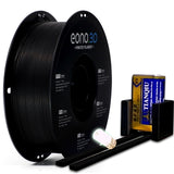 Conductive PLA Filament 1.75mm, 1kg – Electrically Conductive 3D Printer Filament for ESD Protection, Sensors & Functional Prototypes – Compatible with FDM Printers, Black, Matte Plastic Spool