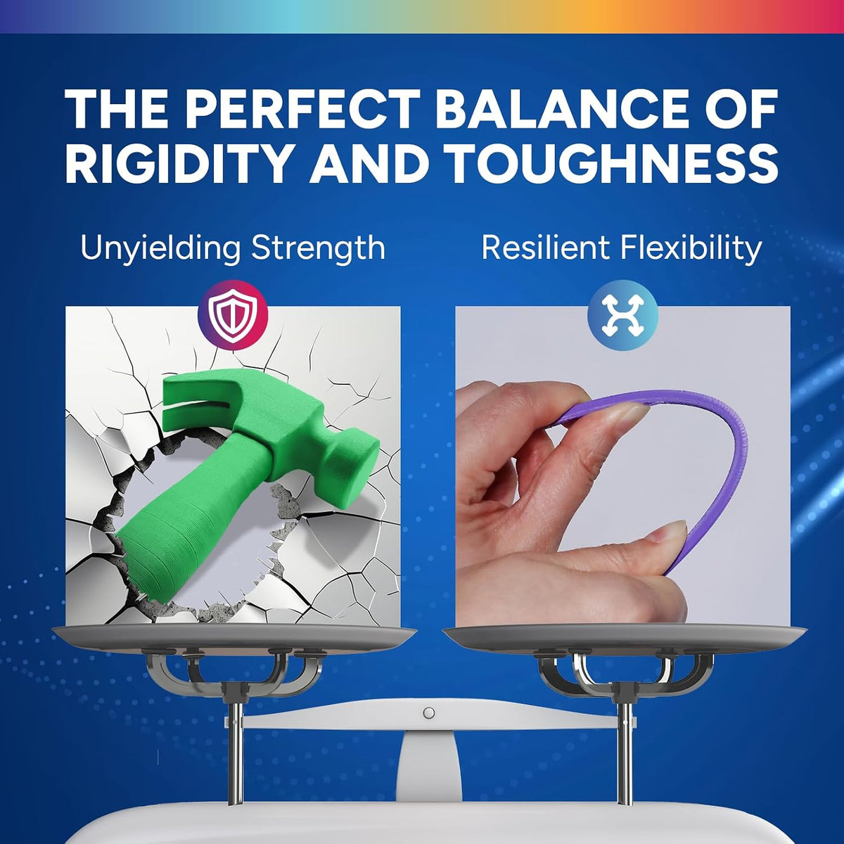 OVERTURE 4KG Bundle PLA Plus (PLA+) Filament 1.75mm, Stronger & More Durable, Professional Toughness 3D Printer Filament 1kg (2.2lbs) 4 Pack, High Precision +/- 0.02mm, Tangle-Free (Black*4)