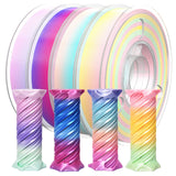 PINBALL Silk Rainbow PLA 3D Printer Filament 1.75mm Shiny Multi-Color Changing Filament 3D Printing PLA Filament Dimensional Accuracy +/- 0.02mm 500g*4 Silk Rainbow