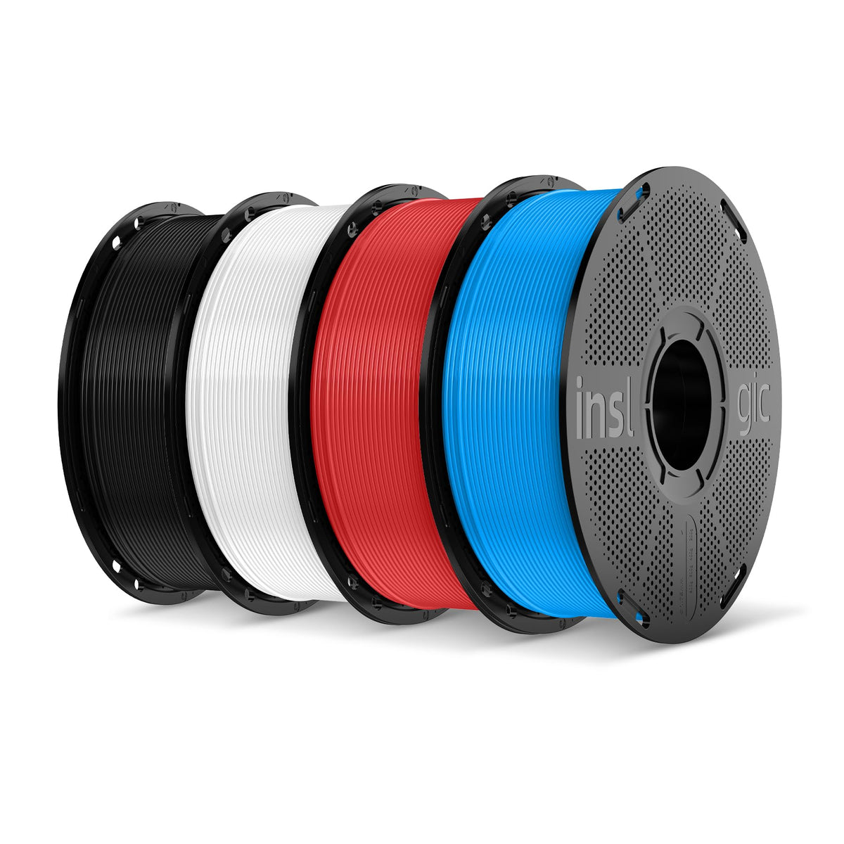 Inslogic PP Filament 1.75mm, Polypropylene 3D Printer Filament ±0.03mm, Semi-Flexible & Ultra Tough, Chemical-Resistant, Food-Contact Safe 3D Printing, 0.8kg Detachable Spool, Natural White