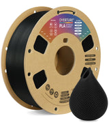 OVERTURE 10KG Bundle PLA Filament 1.75mm, Neatly Wound 3D Printer Filament 10 Pack 1kg Spool (2.2lbs), Dimensional Accuracy +/- 0.02 mm, Fit Most FDM 3D Printers (Black 10-Pack)