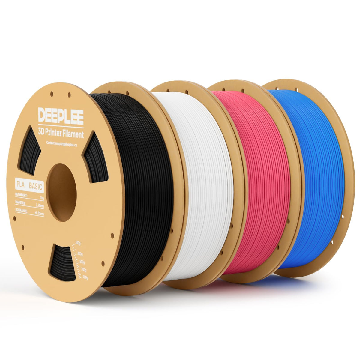 PLA Basic 1.75mm 3D Printer Filament, 3D Printing Filament with Dimensional Accuracy +/- 0.02 mm, Neatly Wound, No Clogging, Best for Beginners, Fits for Most FDM 3D Printers 4KG Black