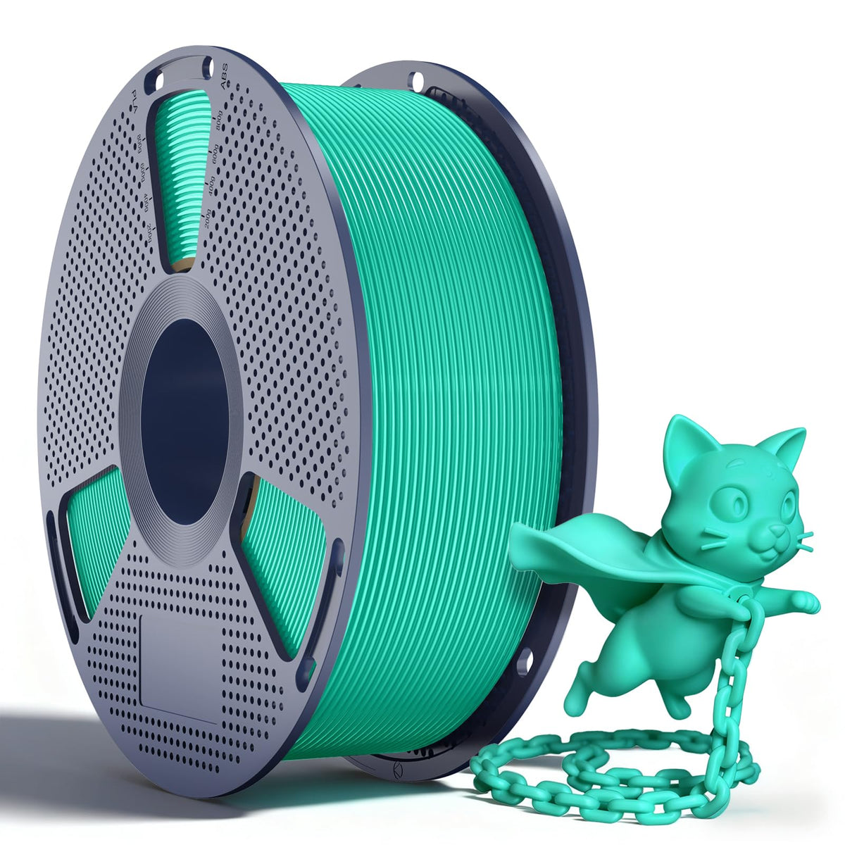 250g PLA Filament 1.75mm Bundle, SUNLU 3D Printer Filament Neatly Wound, Individually Vacuum Packed, 250g Spool, 8 Rolls, White+Red+Orange+Yellow+Green+Blue+Cyan+Purple