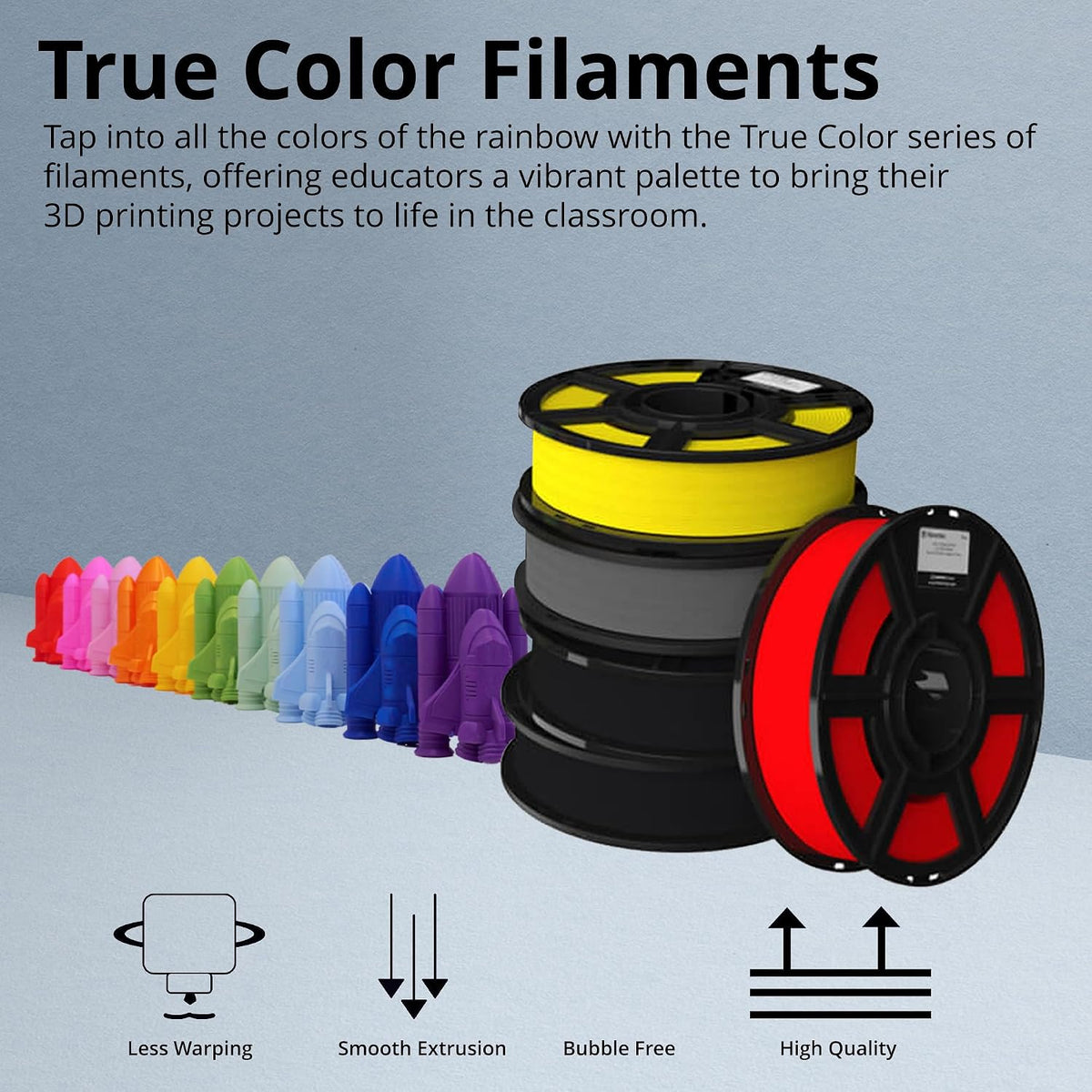 MakerBot 375-0048A Sketch PLA Filament for Sketch 3D Printer and Sketch Large 3D Printer (True Black, 2.2Lb)