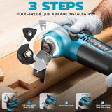 Cordless Oscillating Tool Compatible with Makita 18V Battery(Not Include Battery), 21,000 OPM Brushless 18V Oscillating Multi-tool with 6 Speed, LED Light, DIYtoolifz 4.5° Oscillating Tool for Cutting