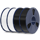 SUNLU 3D Printer Filament 10kg Bundle, Neatly Wound PLA Filament 1.75mm ±0.02mm, Individually Vacuum-Sealed,1kg per Spool, 10 Pack, (5 spools of Black and 5 spools of White)