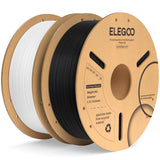 ELEGOO 250g PLA Plus Filament Bundle 1.75mm, 8 Colors 3D Printer Filaments Dimensional Accuracy +/- 0.02mm, 8 Pack 250g Spool, Black/White/Red/Dark Blue/Orange/Yellow/Sky Blue/Sea Green
