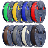 SUNLU PLA+2.0 3D Printer Filament Bundle, 4KG Upgrade PLA+ Filament 1.75mm, Tougher and Stronger, Dimensional Accuracy +/-0.02mm, 1KG per Spool, 4 Packs, 4KG Total, Black