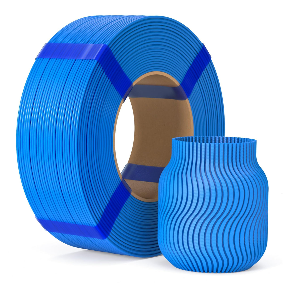 ELEGOO PLA Basic Refill Filament 1.75mm Bundle 4KG, 3D Printer Filament No Spool for Reusable Spool Refilling Dimensional Accuracy +/- 0.02mm, 4pcs 1kg Spool(2.2lbs) Black, White, Red, Cobalt Blue