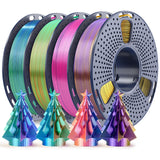 250g PLA Filament 1.75mm Bundle, SUNLU 3D Printer Filament Neatly Wound, Individually Vacuum Packed, 250g Spool, 8 Rolls, White+Red+Orange+Yellow+Green+Blue+Cyan+Purple