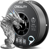 Official Creality PETG 3D Printer Filament 1.75mm 4KG (8.8lbs), High Precision, Strong Toughness, Odorless, Better Flow, Moistureproof 3D Printing CR PETG Filament, Black+White+Grey+Clear