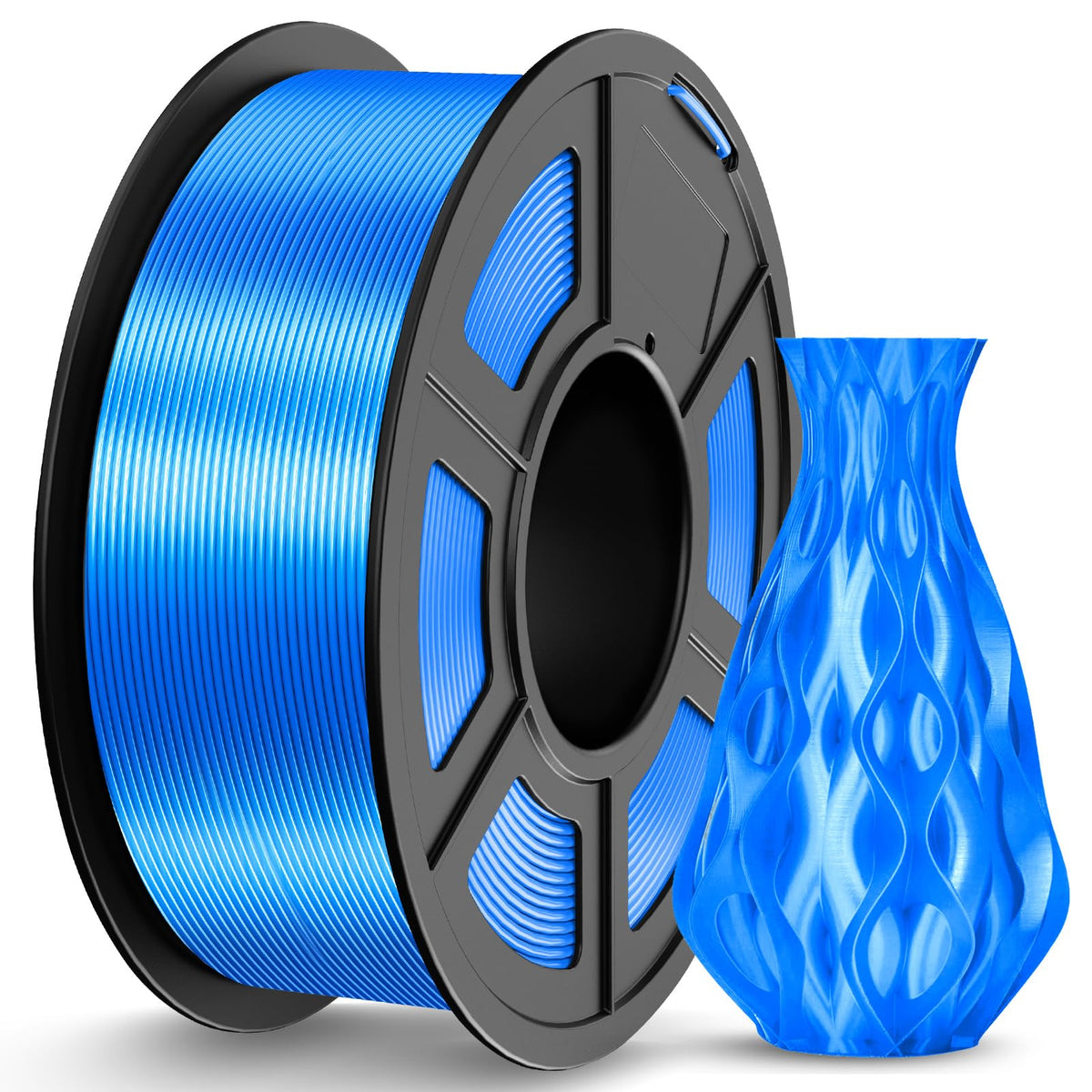 JAYO 3D Printer Filament Bundle, PLA Silk Filament Bundle Multicolor, Shiny Silk PLA Filament 1.75mm, Fast Color Change Rainbow, 250g Spool, 8 Rolls, 2kg in Total