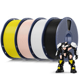 SUNLU 3D Printer Filament 10kg Bundle, Neatly Wound PLA Filament 1.75mm ±0.02mm, Individually Vacuum-Sealed,1kg per Spool, 10 Pack, (5 spools of Black and 5 spools of White)