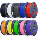 SUNLU High Speed PLA Filament Mini Pack, 30mm/s - 600mm/s Print Range, High Flow Speedy 3D Printer PLA Filament Bundle, 250g/Spool, Black+White+Green+Blue+Red+Orange+Yellow+Pink