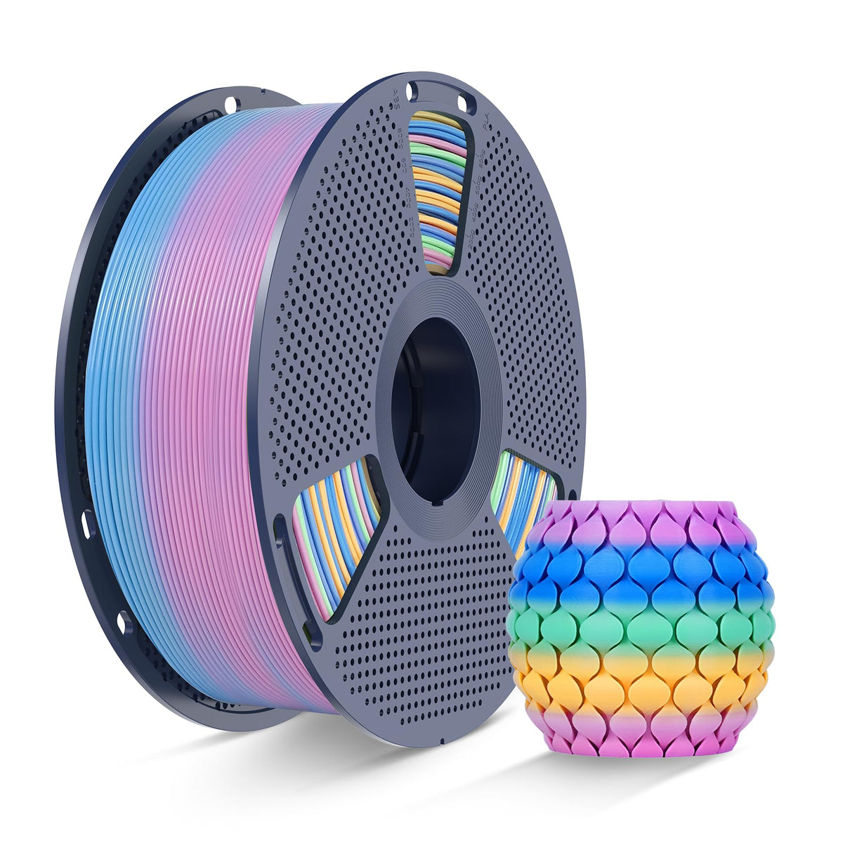 SUNLU 16 Color PLA Filament Bundle Multicolor, PLA 3D Printer Filament 1.75mm, Individually Vacuum Packed, 0.25kg per Spool, 4kg in Total, 16 Pack. (4 Transparent Color and 12 Regular Solid Color)