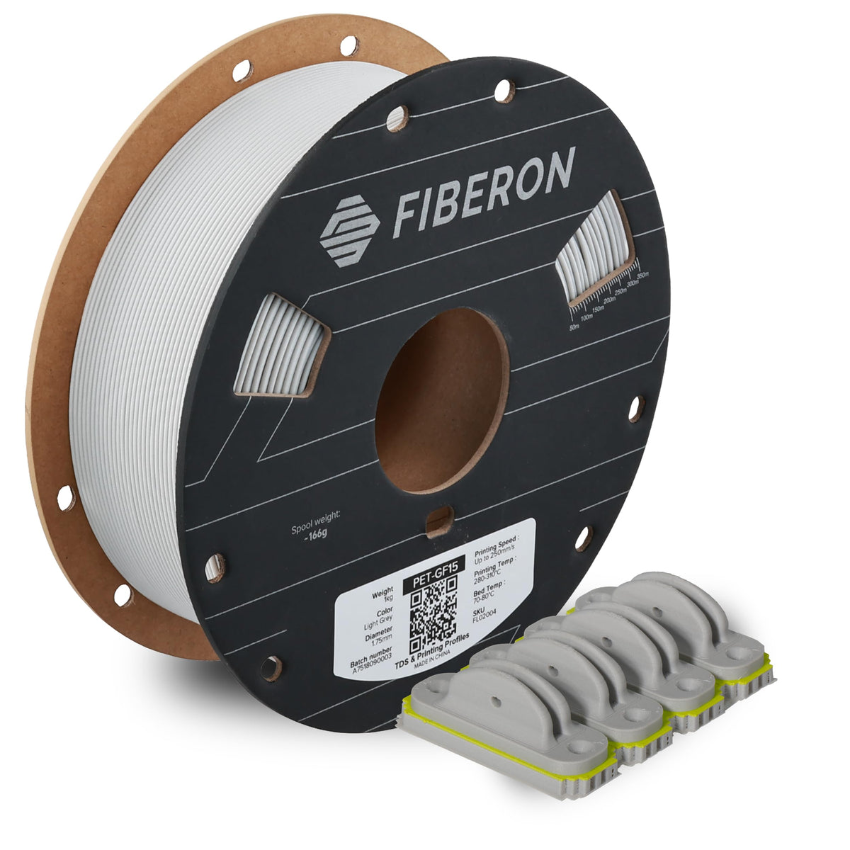 Polymaker Fiberon PA6-CF20 Carbon Fiber Nylon Filament 1.75mm Black 0.5kg, Fiberon PA6-CF20 Nylon Warp Free 1.75mm 3D Printing Filament