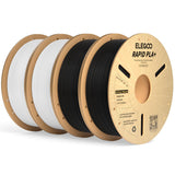 ELEGOO Rapid PLA Plus Filament 1.75mm Black 4KG, PLA+ 3D Printer Filament for 30-600 mm/s High Speed Printing, Dimensional Accuracy +/- 0.02 mm, 4 Pack 1kg Spool(2.2lbs)