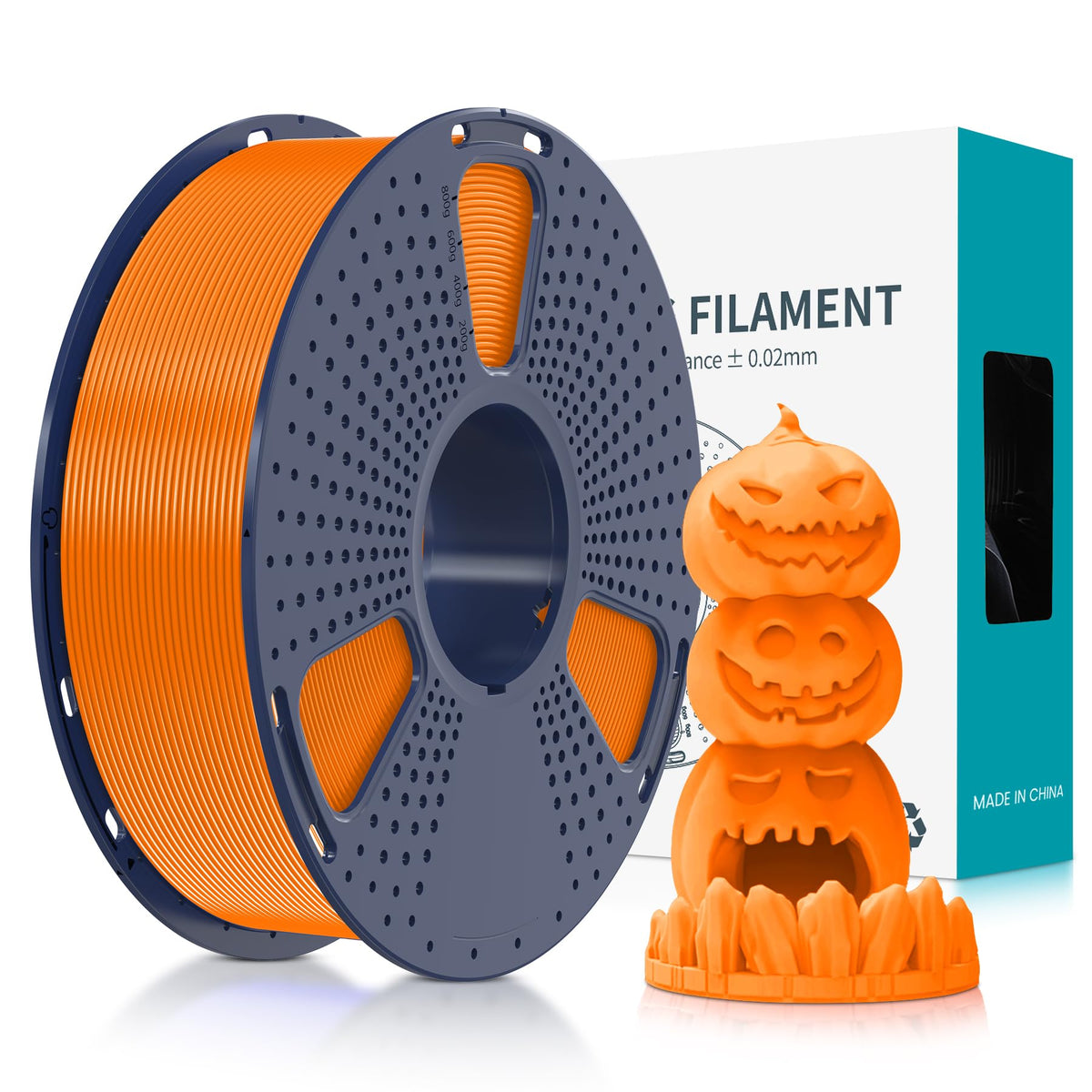 SUNLU 3D Printer Filament Bundle, PLA Plus Filament 10KG 1.75mm, Neatly Wound Filament for Most 3D Printer, 10 Colors, 1kg Spool, Black+White+Grey+Green+Blue+Grassgreen+Bluegrey+Pureyellow+Red+Orange