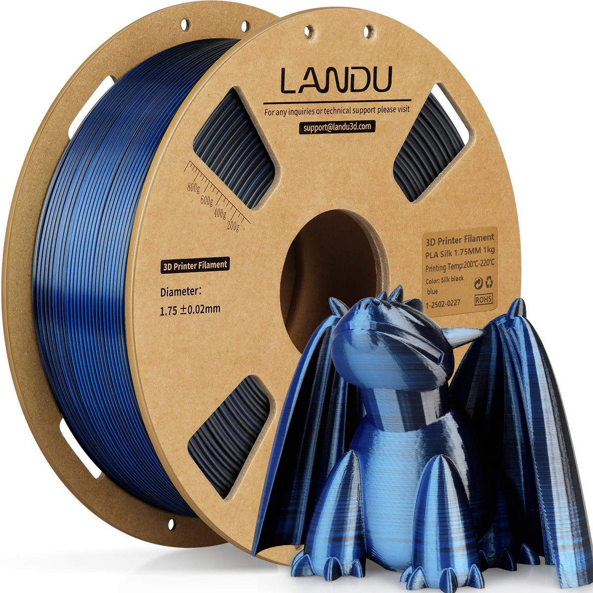 LANDU Filament Dryer 3D Printer Filament Dry Box,2 Spools Double Fast Heating Upgraded Filament Dehydrator Keeping Filaments Dry for 1.75mm/2.85mm One-Key Set for PLA PETG ABS TPU