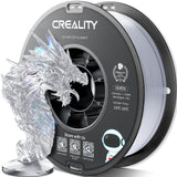 Official Creality PETG 3D Printer Filament 1.75mm 4KG (8.8lbs), High Precision, Strong Toughness, Odorless, Better Flow, Moistureproof 3D Printing CR PETG Filament, Black+White+Grey+Clear