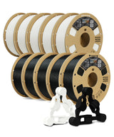 OVERTURE 4KG Bundle PETG 3D Printer Filament 1.75mm, Neatly Wound Durable PETG 4 Pack 1kg(2.2lbs), Strong Toughness Filament, Dimensional Accuracy +/- 0.02mm, Fit Most FDM Printers (Black (4-Pack)