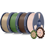 SUNLU PLA+2.0 3D Printer Filament Bundle, 4KG Upgrade PLA+ Filament 1.75mm, Tougher and Stronger, Dimensional Accuracy +/-0.02mm, 1KG per Spool, 4 Packs, 4KG Total, Black