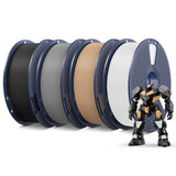 SUNLU PETG Filament 1.75mm 4KG Bundle (4x1kg Black),Good Layer Adhesion,Weather-Resistant & High Impact for Outdoor Parts and Mechanical Gears, Less Stringing, Dimensional Accuracy +/- 0.02mm.