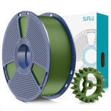 SUNLU PLA+2.0 3D Printer Filament Bundle, 4KG Upgrade PLA+ Filament 1.75mm, Tougher and Stronger, Dimensional Accuracy +/-0.02mm, 1KG per Spool, 4 Packs, 4KG Total, Black+White+Klein Blue+Red