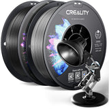 Official Creality PETG 3D Printer Filament 1.75mm 4KG (8.8lbs), High Precision, Strong Toughness, Odorless, Better Flow, Moistureproof 3D Printing CR PETG Filament, Black+White+Grey+Clear