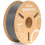 ELEGOO Rapid PETG Filament 1.75mm Bundle 4KG, High Speed 30-600mm/s 3D Printer Filament Accuracy +/- 0.02 mm, 1kg Cardboard Spool(2.2lbs), Fits for Most FDM 3D Printers(Black, White, Blue, Red)