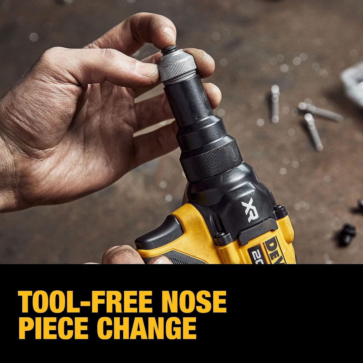 DEWALT 20V MAX XR Cordless Rivet Tool, 3/16", Battery and Charger Included (DCF403D1)