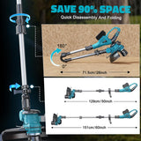 Cordless String Trimmer Compatible with Makita 18V (Tool Only), Weed Eater with Brushless Motor & Battery Level Display, 3 in 1 Electric Weed Wacker/Edger Trimmer/Lawn Mower for Yard Garden, Blue