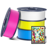SUNLU 3D Printer Filament Bundle, PLA Plus Filament 10KG 1.75mm, Neatly Wound Filament for Most 3D Printer, 10 Colors, 1kg Spool, Black+White+Grey+Green+Blue+Grassgreen+Bluegrey+Pureyellow+Red+Orange