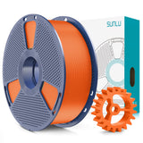 SUNLU PLA+2.0 3D Printer Filament Bundle, 4KG Upgrade PLA+ Filament 1.75mm, Tougher and Stronger, Dimensional Accuracy +/-0.02mm, 1KG per Spool, 4 Packs, 4KG Total, Black+White+Klein Blue+Red