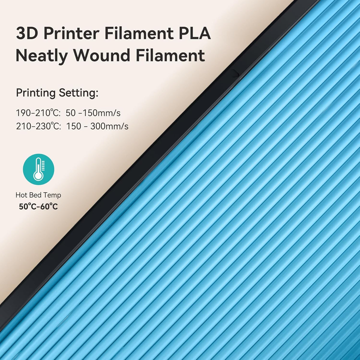 SUNLU 4KG 3D Printer Filament Bundle PLA Matte 1.75mm, Neatly Wound Filament with Matte Finish, Print with 99% FDM 3D Printers, 1kg Spool (2.2lbs), 4 Packs, Black*4