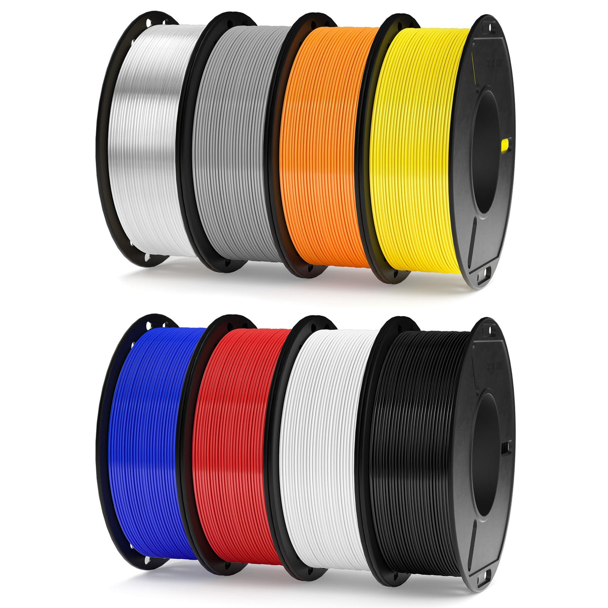 ELEGOO Rapid PETG Filament 1.75mm Bundle 4KG, High Speed 30-600mm/s 3D Printer Filament Accuracy +/- 0.02 mm, 1kg Cardboard Spool(2.2lbs), Fits for Most FDM 3D Printers(Black, White, Blue, Red)