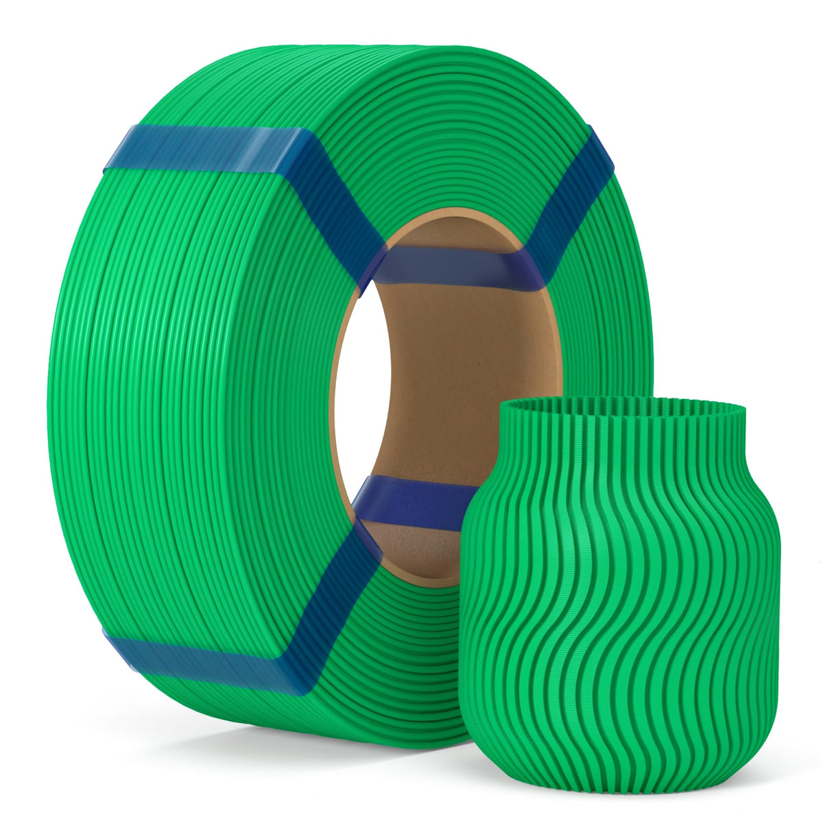 ELEGOO PLA Basic Refill Filament 1.75mm Bundle 4KG, 3D Printer Filament No Spool for Reusable Spool Refilling Dimensional Accuracy +/- 0.02mm, 4pcs 1kg Spool(2.2lbs) Black, White, Red, Cobalt Blue