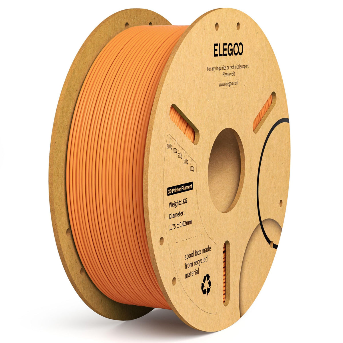 ELEGOO 250g PLA Plus Filament Bundle 1.75mm, 8 Colors 3D Printer Filaments Dimensional Accuracy +/- 0.02mm, 8 Pack 250g Spool, Black/White/Red/Dark Blue/Orange/Yellow/Sky Blue/Sea Green